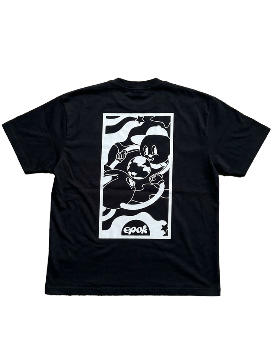Tee-shirt Rubber Hose noir epok, imprimé rétro cartoon — visuel 2