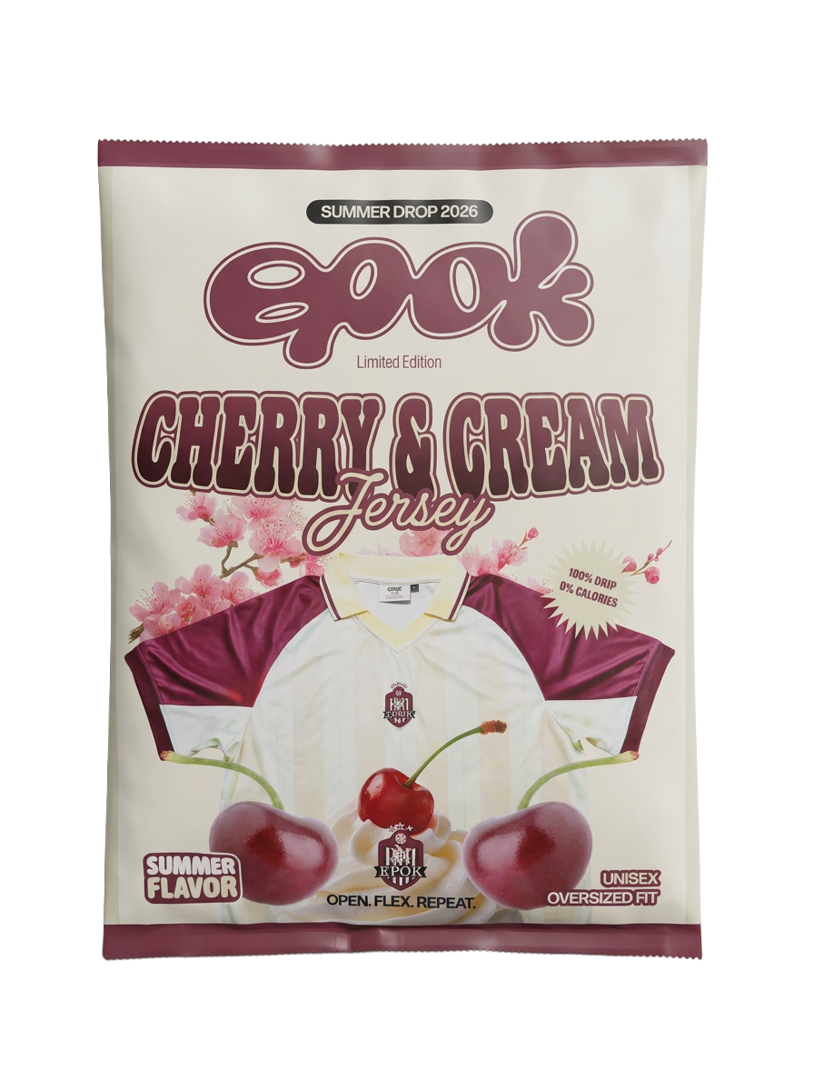 Maillot Jersey Cherry & Cream epok, coloris cerise et crème — visuel 5